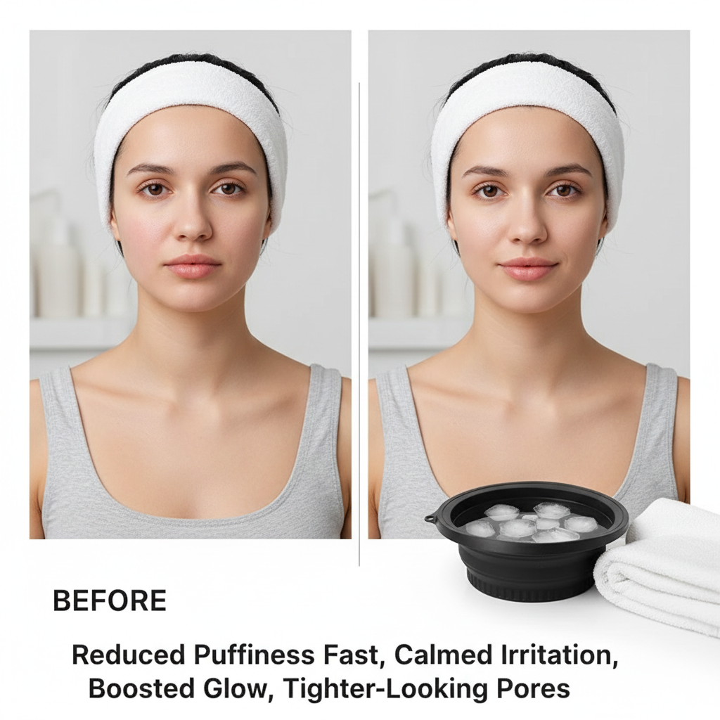 Foldable Face Ice Bath Bowl