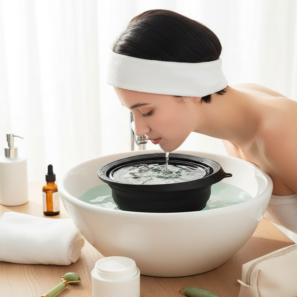 Foldable Face Ice Bath Bowl